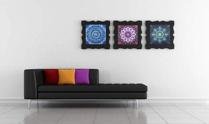 VVBAOZI 4 Packs Small Diamond Art Kit for Adults, DIY Mandala Diamond Painting Kits with Tools, Partial Drill Gem Art by Numbers for Home Wall Decor(Canvas Size: 9.84"x9.84")