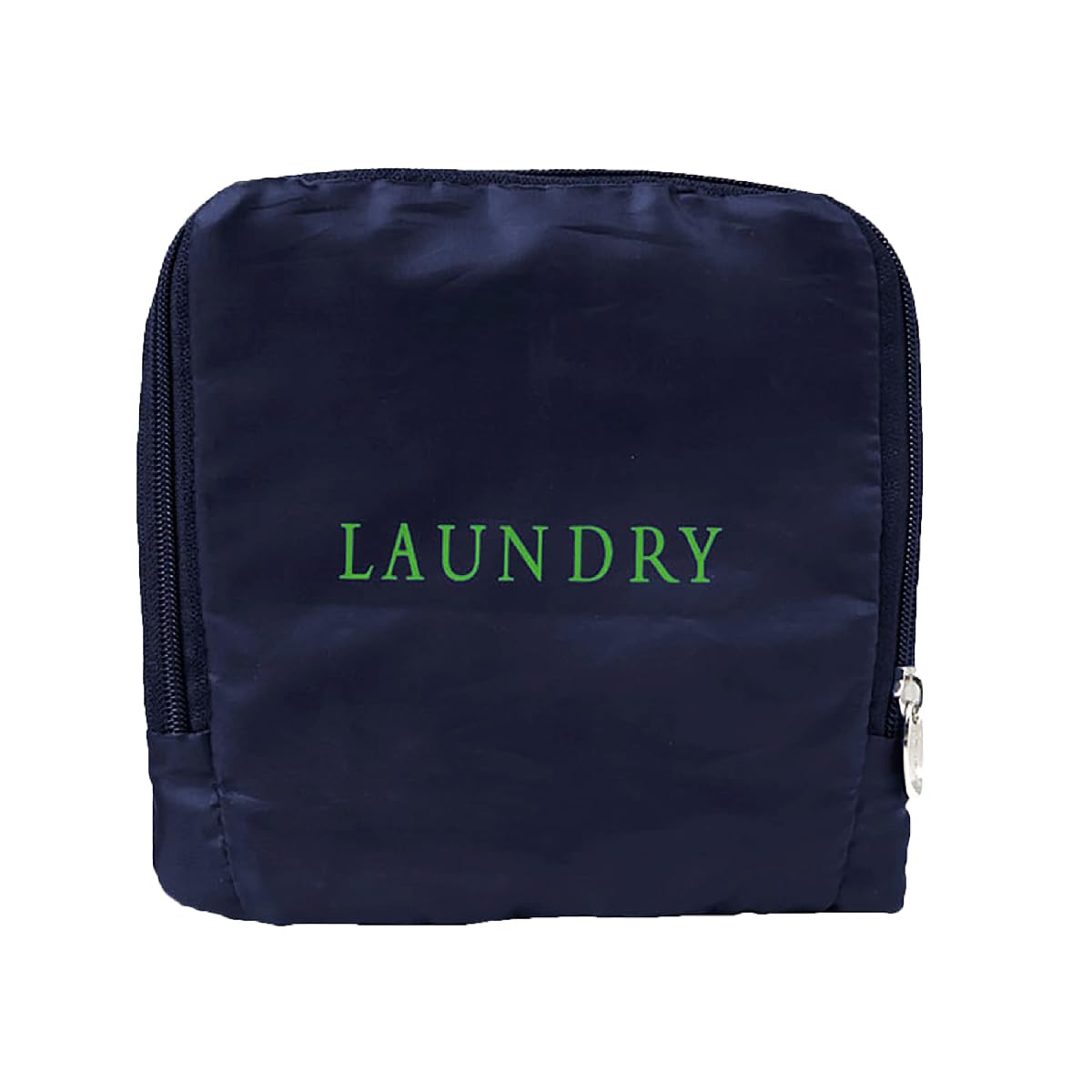 Miamica Travel Laundry Bag - Laundry Script, Navy/Green