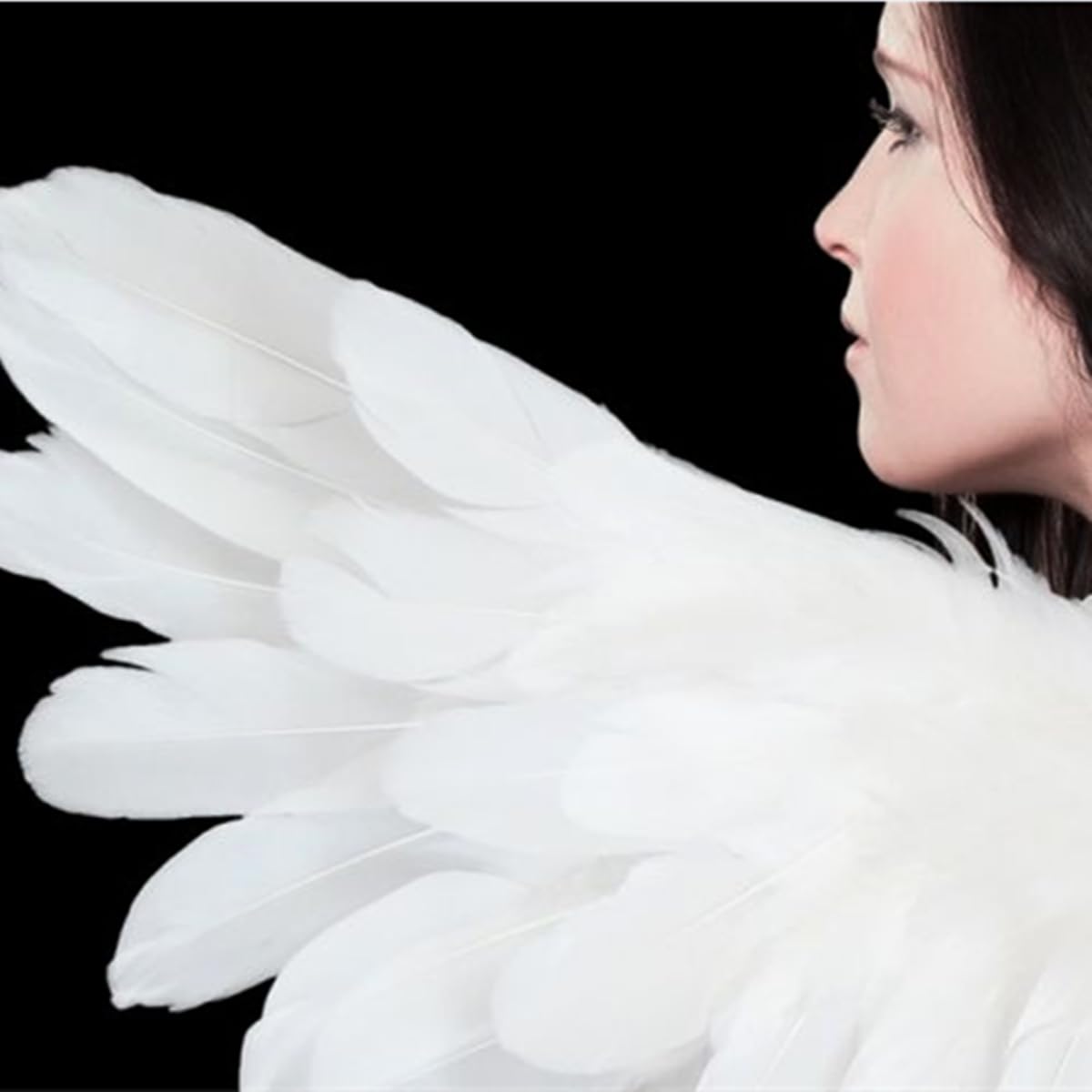 White Feathers 8-10inch,50PCS 21-25cm Bulk Feather for Crafts,Natural Long Goose Feather,for Wedding Dress and Party Costumes Decoration,DIY Fabricating Handicraft Article