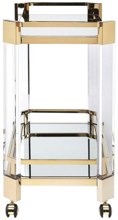Butler Specialty Company Charlevoix Acrylic 2-Tier Bar Cart - Clear & Gold