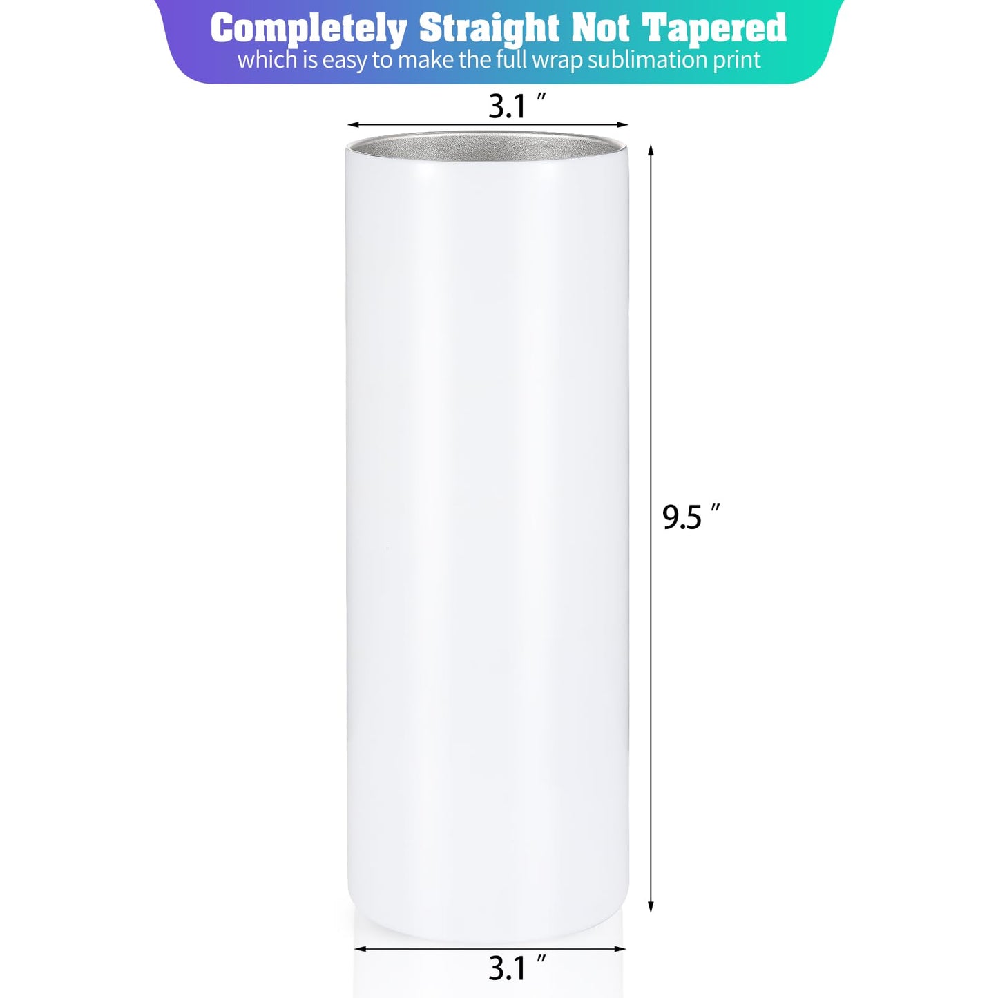 YOUKE OLA 10 Pack Sublimation Tumblers Bulk 30oz - Blanks Straight Skinny Tumbler White Stainless Steel Insulated Sublimation Tumblers Polymer Coating for Heat Transfer with Straws, Lids