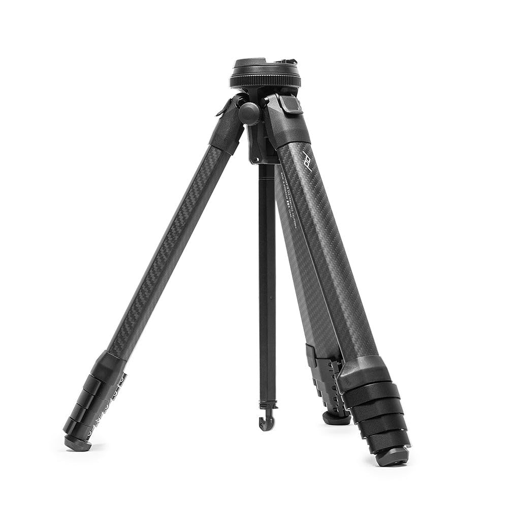 Peak Design Travel Tripod, Carbon Fiber, Compact Design, Quick Setup and Takedown, Pro-Level Stability, Ergonomic Ball Head, Compact and Portable Travel Tripod for Camera and Phone, 20 lb Capacity