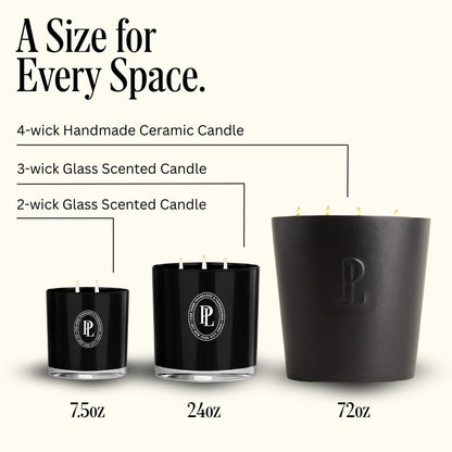 Preston Lane Luxury 2-Wick Scented Candle, Terrace View, 7.5 oz Hand-Poured in USA | Long Burn Time (20–30 Hrs), Vegan Soy Wax Blend, Decorative Glass Vessel, Fine Italian Fragrance