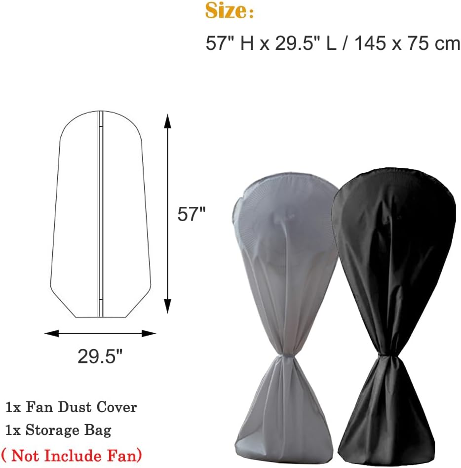 Electric Fan Dust Cover, 420D Heavy Duty Washable Sleeve, Waterproof Dustproof Protective Cover for Pedestal Fan