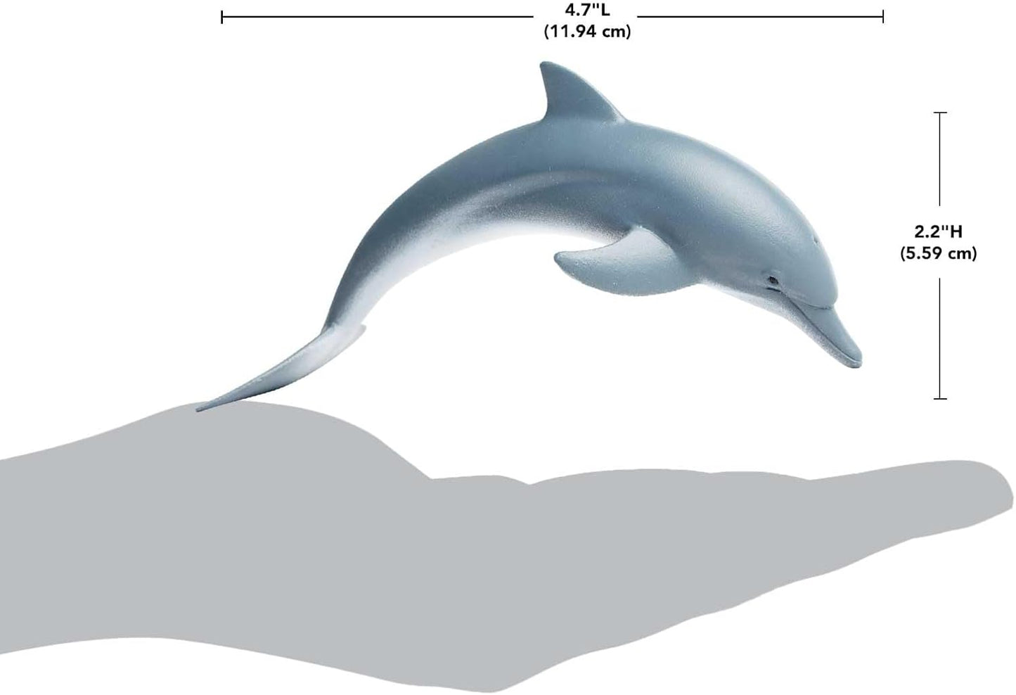 4.5" 3+ Safari Ltd Dolphin Figurine - Lifelike Model Figure - Educational Toy for Boys, Girls, and Kids Ages