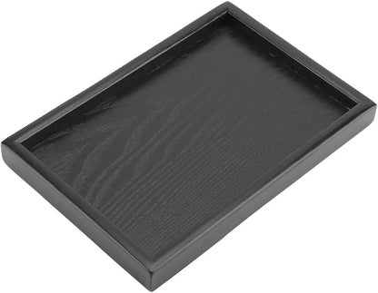 Solid Wood Serving Tray Rectangle Shape for Tea, Coffee, Drinks, Snacks, Meals, Breakfast, Dining Tableware (8.66 x