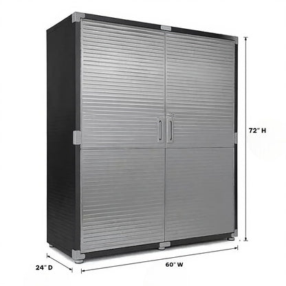 Heavy-Duty Commercial Storage Cabinet (Satin Graphite Black, 60" W x 24" D x 72" H)