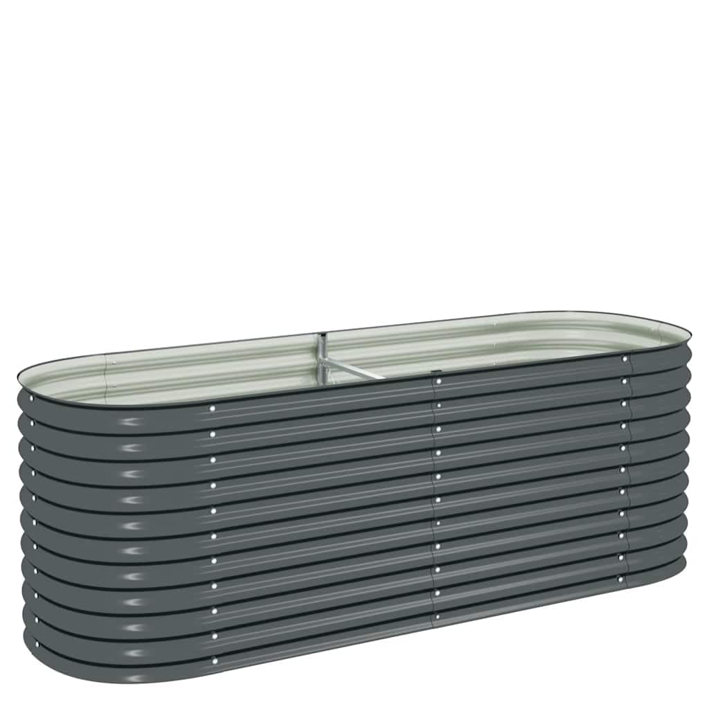 Todiikf Galvanized Steel Raised Garden Bed 94.5"×94.5"×31.9", Large Grey Planter Box for Vegetables, Herbs, Flowers