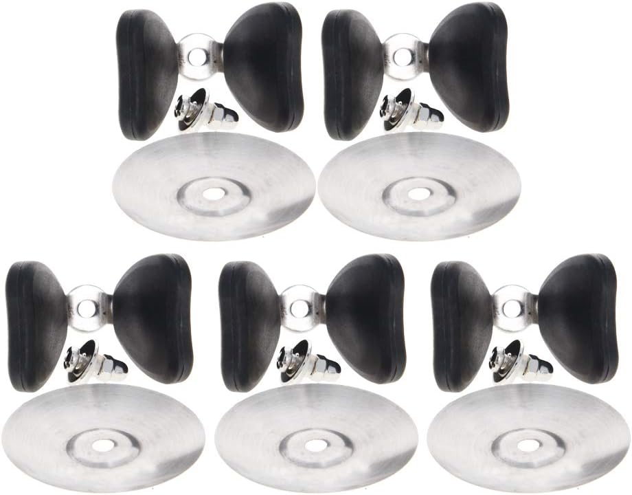 MroMax Universal Pot Lid Cover Knob Handle, Black Butterfly Replacement Knob for Kitchen Cookware, 5 Pcs
