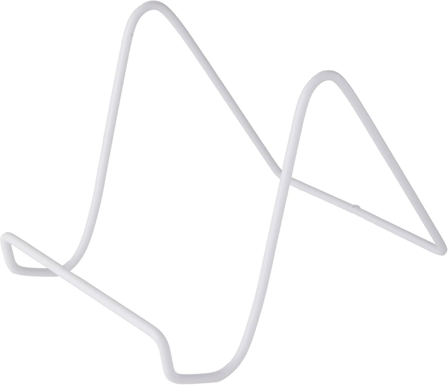 Bard's Vinyl Covered White Wire Easel Stand, Dimensions 5.5" H x 5.5" W x 8" D
