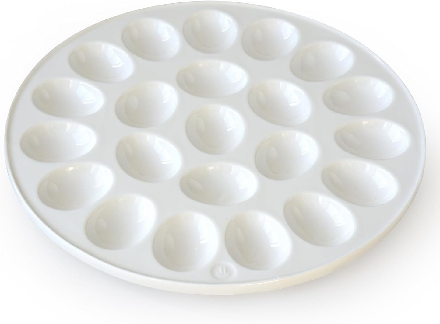 22 Cinf Ceramic Deviled Egg Containers Deviled Egg Platter Easter Gift Carrier Holder Trays with Slots for Holiday