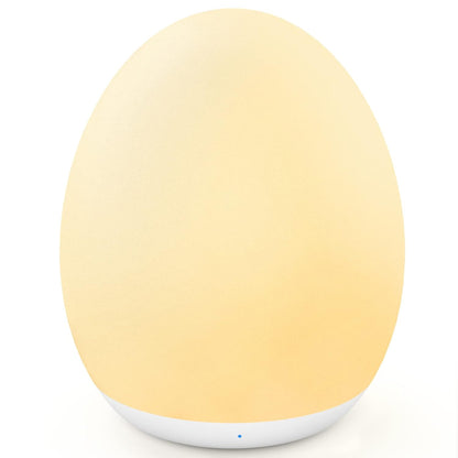 MediAcous Night Light - Soft Silicone Touch Egg Lamp with 7 Color Options & Dimming | Rechargeable Nursery Light