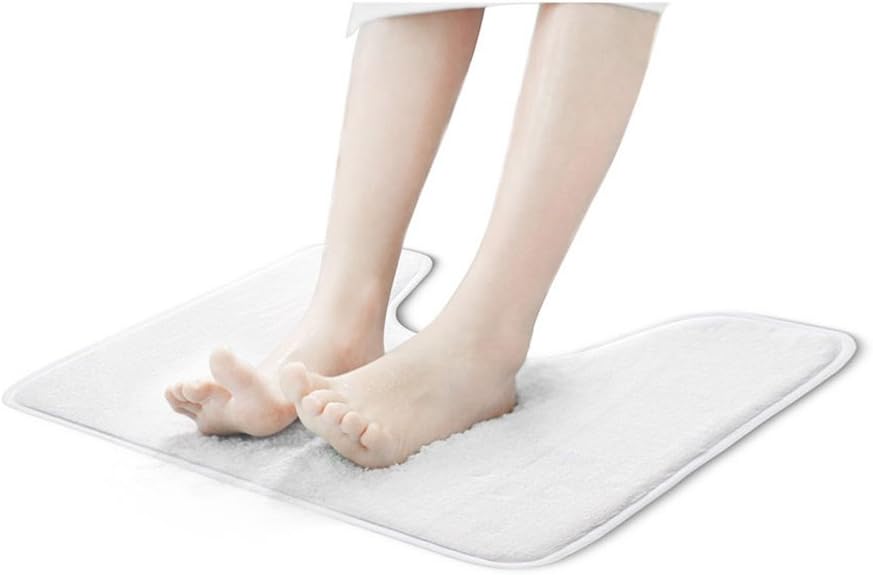 UNICEU 3 Piece Bathroom Rug Set, Grey White Marble, Machine Washable, Non Slip Microfiber