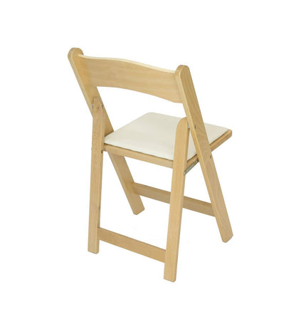 Rhino Series Wood Folding Chair (4 Pack) - Garden & Indoor/Outdoor Use - Perfect for Events, Weddings and Party Rentals - Durable, Storable, and Lightweight (Natural)