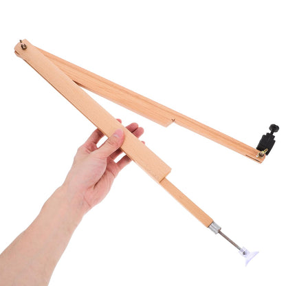 NUOBESTY Wooden Teaching Compass Adjustable Large Radius Drawing Tool for Classroom Demonstrations and Drafting with Secure Pen Holder for Chalk and Whiteboard Markers