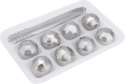 Stainless Steel Ice Spheres for Chilled Wine, Whiskey, and Fruit Drinks