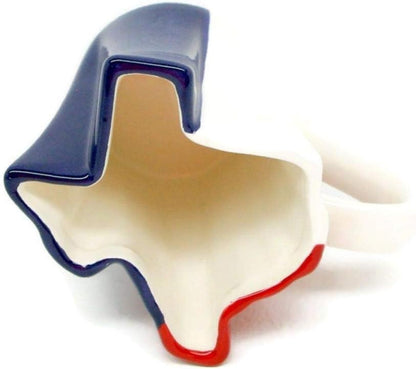 Red, White & Blue Texas Shaped Coffee Mug, 12 Ounce