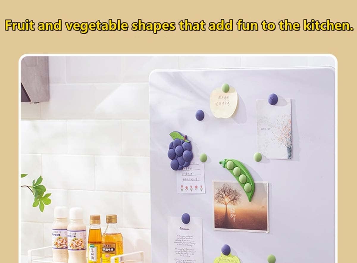 Fruit Magnetic Refrigerator Sticker, Creative Particle Magnetic Sticker, Blueberry, 2 Pcs