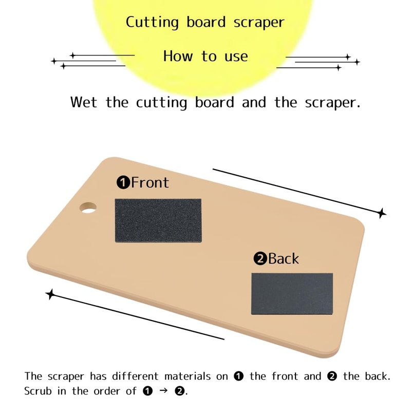 Kitchen Star Tsukihoshi Rubber Cutting Board Made in Japan,Dishwasher-Safe Size:14.96×9.06×0.39inches(385×233×10mm) Equipped with a Cutting Board Scraper for Synthetic Rubber Cutting Boards (L)