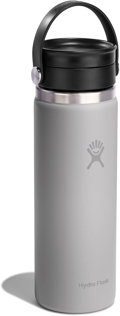 20 Oz Hydro Flask Flex Sip Coffee Tumbler Insulated Stainless Steel, Non Spill, Leak Proof Travel Coffee Cup Birch Gray