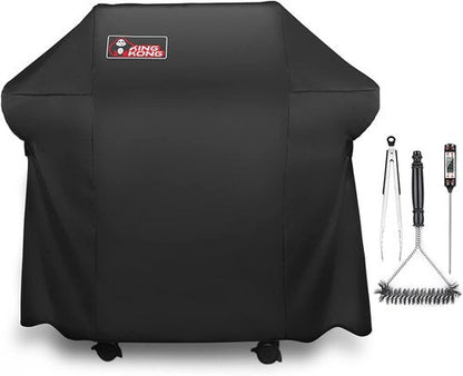 Kingkong 7106 Grill Cover for Weber Spirit 200/300 Series - Includes Grill Brush, Tongs & Thermometer