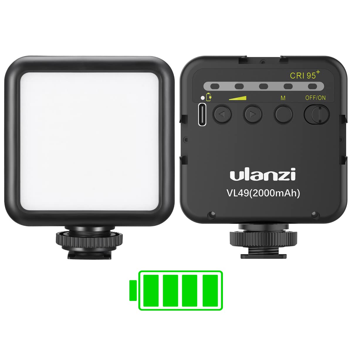 Ulanzi VL100X Selfie Light, Clip LED Light Panel for Phone/Laptop/Tablet/Computer, Bi-Color Portable Clip Camera Light with Dimmable 2500-6500K with 2000mAh Battery for Video Conference/Picture