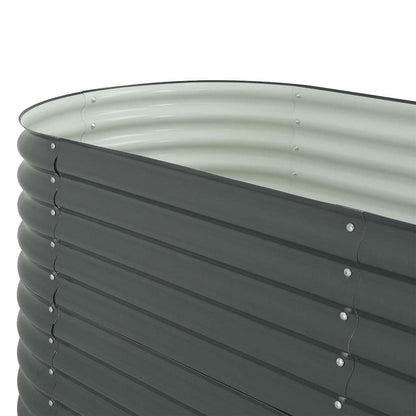 Todiikf Galvanized Steel Raised Garden Bed 94.5"×94.5"×31.9", Large Grey Planter Box for Vegetables, Herbs, Flowers