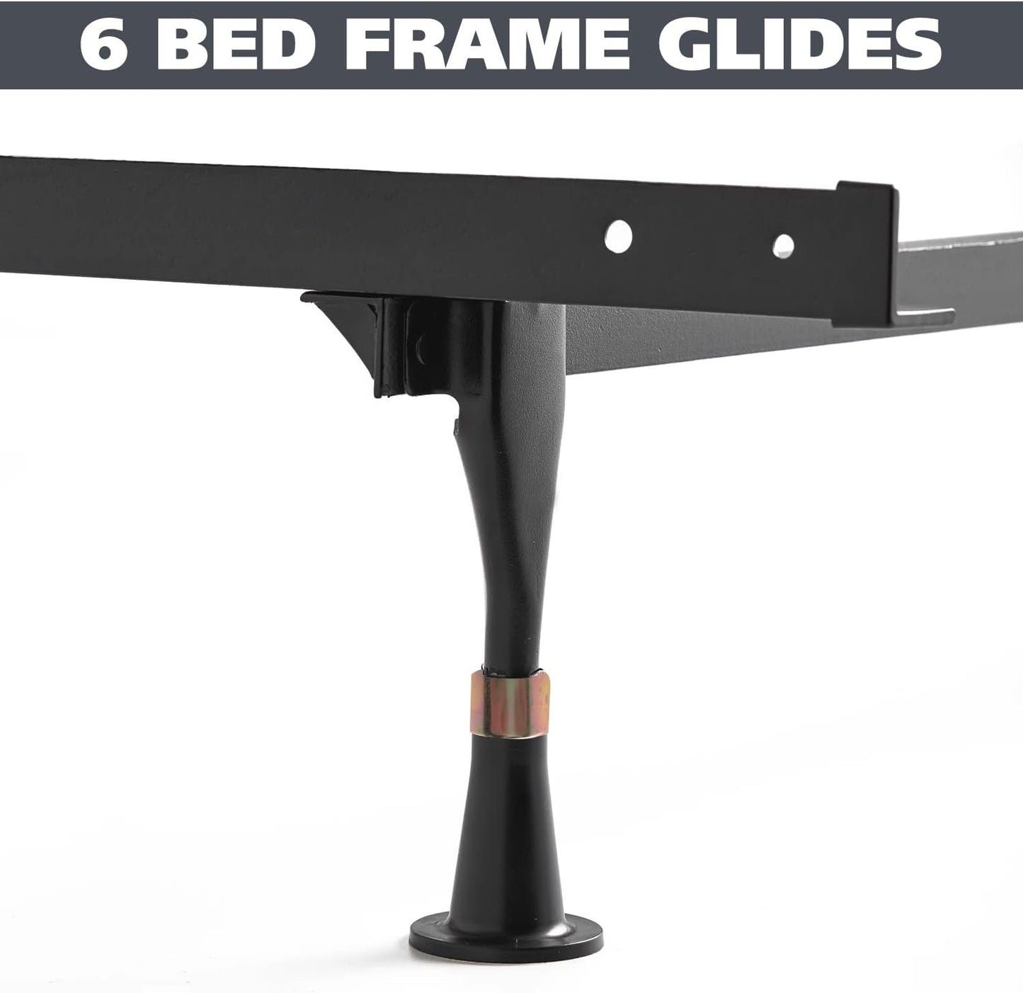 Kings Brand Furniture - Plastic Bed Frame Glide Legs | Set of 6 Replacement Feet for Bed Frame Wheels