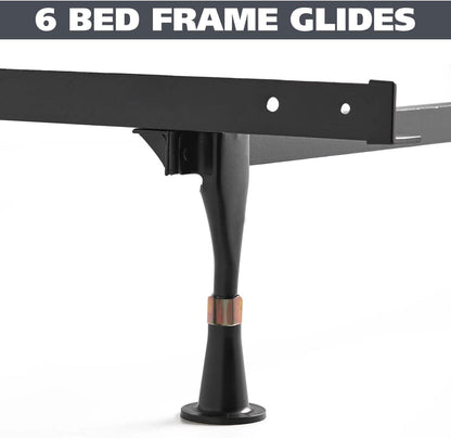 Kings Brand Furniture - Plastic Bed Frame Glide Legs | Set of 6 Replacement Feet for Bed Frame Wheels