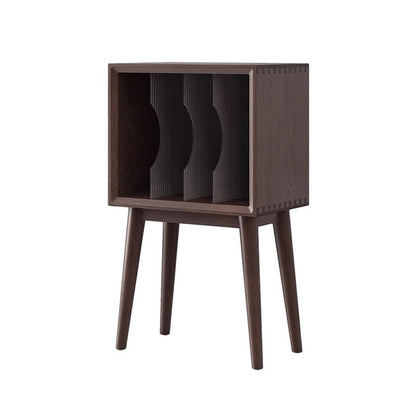 XJOYSL7921 DVD Storage Storage Rack Home Wooden Vinyl Record Storage Cabinet with Legs Display Rack for Albums Books Magazines CD Rack Tower