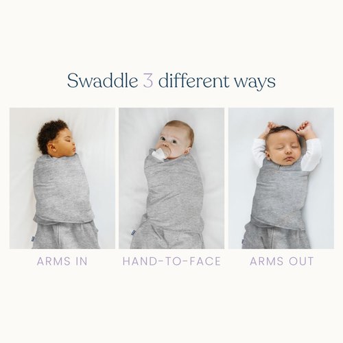 HALO 100% Cotton Sleepsack Swaddle - 3-Way Adjustable Wearable Blanket, TOG 1.5, Midnight Moons Pink, Newborn 0-3 Months