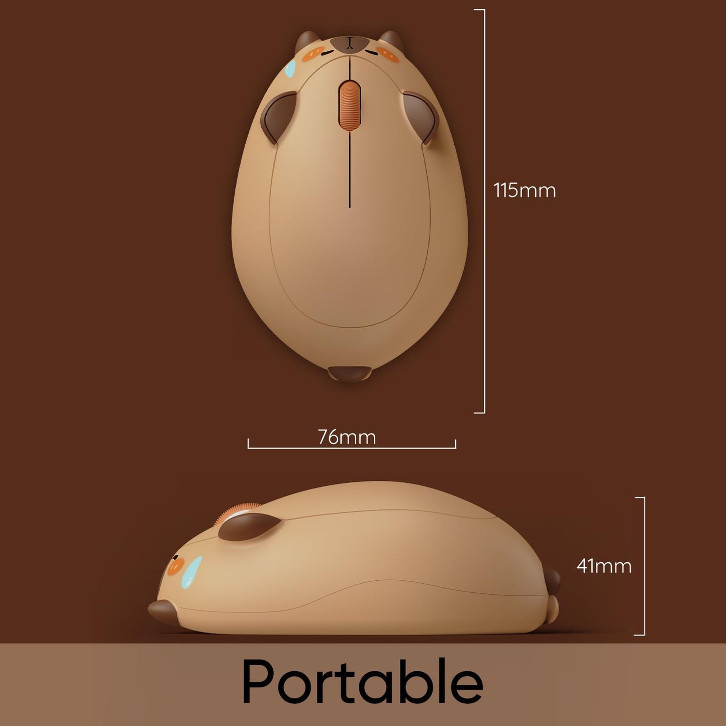 Akko Cat Theme Wireless Gaming Mouse, 2.4G GHz with a USB Receiver, Cute Optical Cordless Cartoon Mice for Computer/Laptop/Desktop/PC, Compatible with Mac/Win (Gray Mimo)