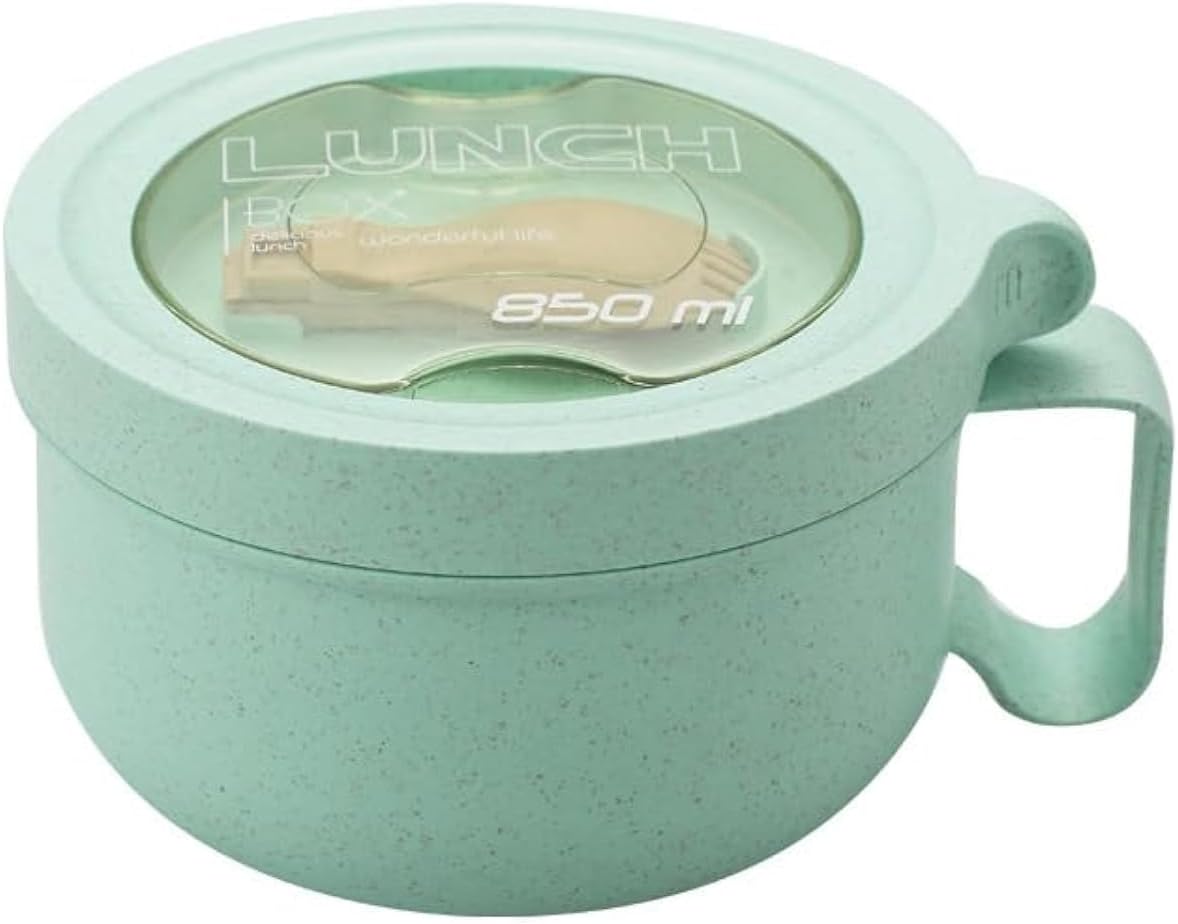 28.7oz Rarapop Microwave Soup Bowl Containers with Lids, Wheat Straw Ramen Noodles Cup Mug for Instant Noodles,Oatmeal