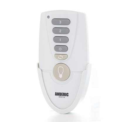 Anderic RRTR171B Ceiling Fan Remote Control Replacement for Home Decorators TR171B & Hampton Bay UC7222T434 Fans – Works with MR77A Receiver – Fan Speed, Reverse & Light Dimmer, Not Universal – White
