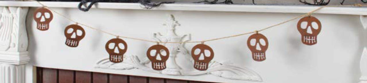Timeless by Design Rusty Skeleton Garland - Halloween Hanging Décor