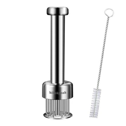 hillokyeah Meat Tenderizer Tool, with 21 Needles Retractable Safety Guard, 304 Stainless Steel,for Tenderizing Beef,Steak, Chicken, Turkey, Dishwasher Safe