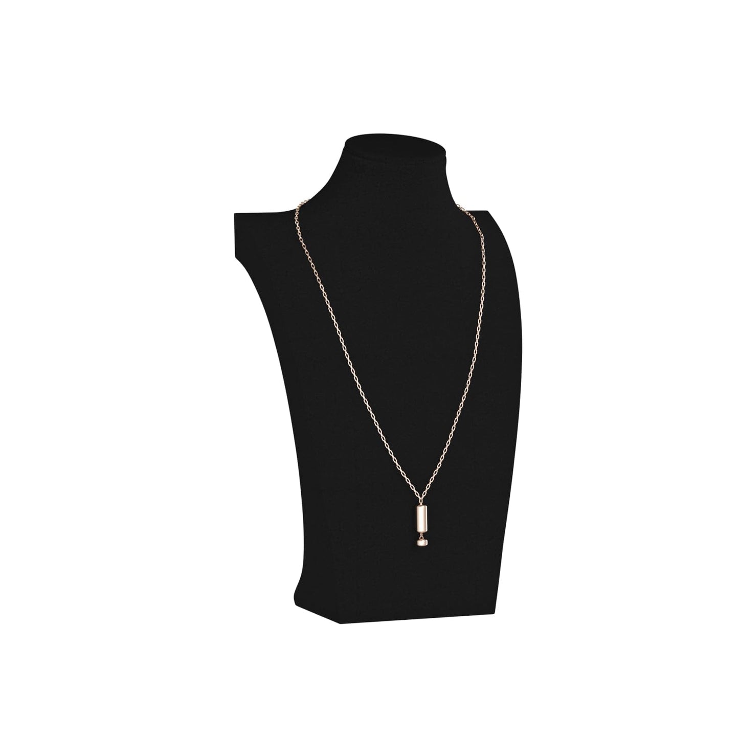 KunGe Necklace Bust Display Stand, Necklace Holder, Pendant Chain Necklace Organizer for Women (Black Velvet, S 1PCS)
