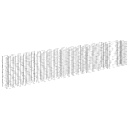 Favemtsl Galvanized Steel Large Outdoor Raised Garden Bed 177.2"x11.8"x35.4" Silver, Durable Rustproof Metal Planter Box for Raised Flower Bed, Modern Raised Beds for Gardening