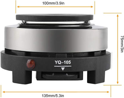 Mini Stove, Portable US Plug 110V 500W Electric Mini Stove Hot Plate, Multifunction Home Heater (5.3x3.9x3inch)