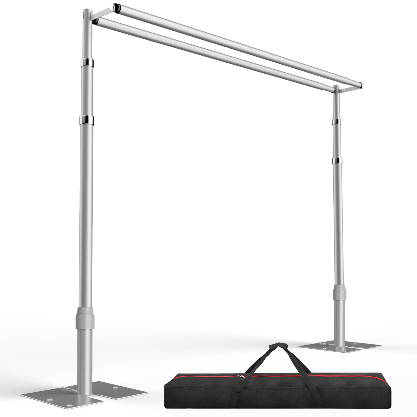 EMART 10x10 ft Double Crossbar Heavy Duty Backdrop Stand, Adjustable Pipe and Drape Photo Booth Frame for Wedding, Party, Christmas, Birthday Decorations