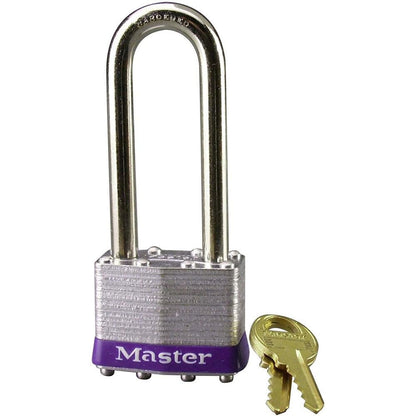 Master Lock 1KALJ Outdoor Padlock with Key, 1 Pack, Silver
