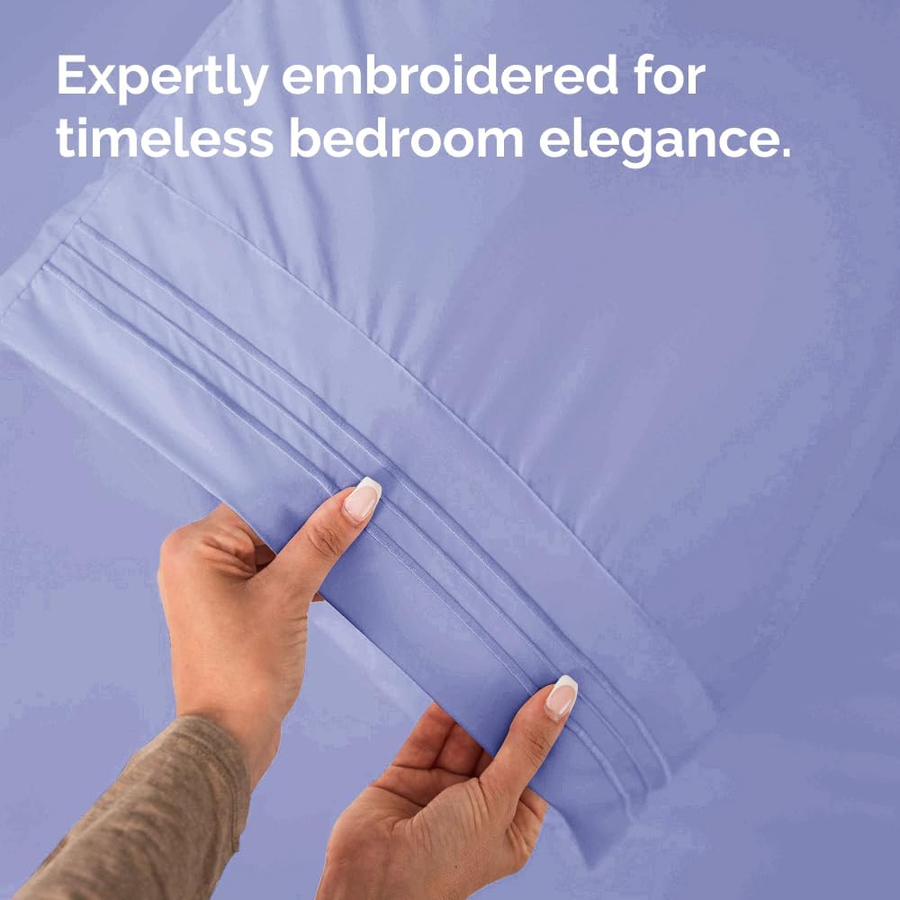 Skiennix Body Pillowcases Set of 2 | Soft & Comfy 20x54 Long Pillow Covers - Wrinkle & Fade Resistant, Machine Washable, Lavender