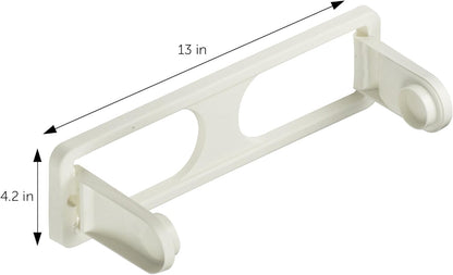 DecorRack Wall Mount Paper Towel Holder, Flexible Shatterproof Plastic, Vertical or Horizontal Mount (2 Pack)