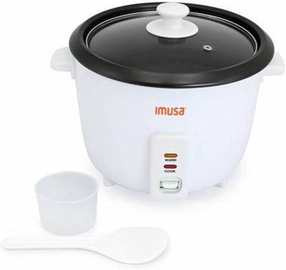 IMUSA USA GAU-00012 Electric Non-Stick Rice Cooker, 5-Cup (Uncooked) 10-Cup (Cooked), White
