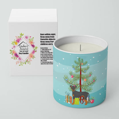 Caroline's Treasures CK3472CDL Manchester Terrier Christmas Tree 10 oz Decorative Soy Candle Nature Soy Wax Essential Oil Home Decor Ideal for Bedroom Kitchen Bath Office Gift, 10 oz