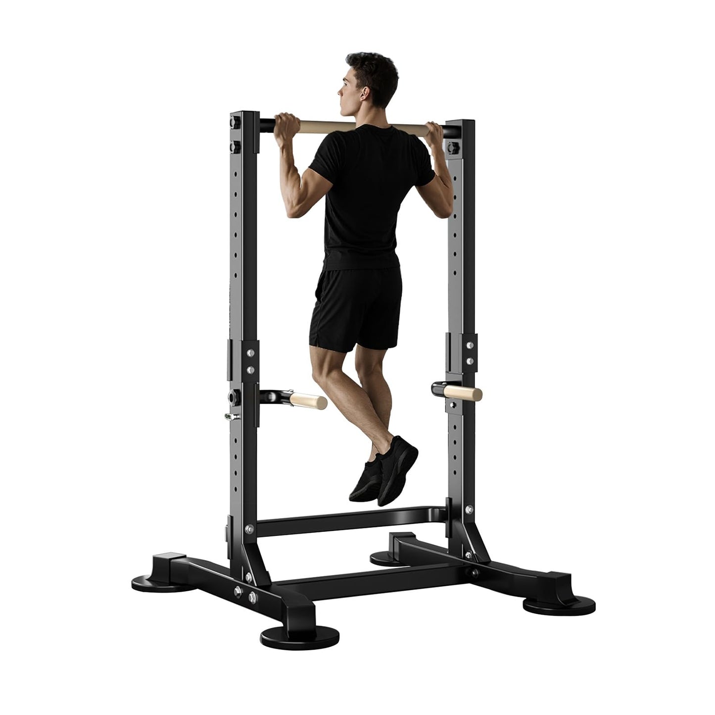 Freestanding Pull Up Bar Power Tower Multifunction Dip Station Adjustable Workout Chin Up Bar Strength Training Equipment Home Gym 1100lbs Support