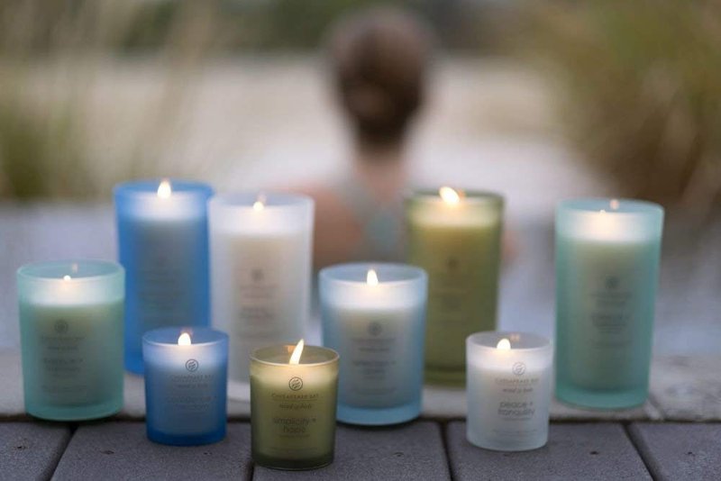 Chesapeake Bay Candle Scented Candles, Peace + Tranquility & Joy + Laughter, Medium (2-Pack)