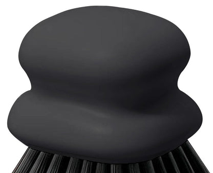 Dish Brush with Handle, Kitchen Scrub Brushes for Cleaning, Dish Scrubber with Nylon bristles for Sink, Pots, Pans(1Pack Black Nylon bristles)