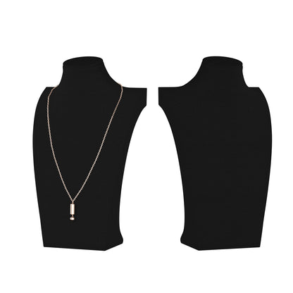KunGe Necklace Bust Display Stand, Necklace Holder, Pendant Chain Necklace Organizer for Women (Black Velvet, S 1PCS)