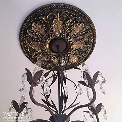 Ekena Millwork CM18NT 18-Inch OD x 3 1/2-Inch ID x 1 1/2-Inch Nottingham Ceiling Medallion